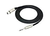 Kirlin MP-484PR-3M-BK 24AWG XLR F-1/4 TRS Stereo Plug Mikrofon Kablosu