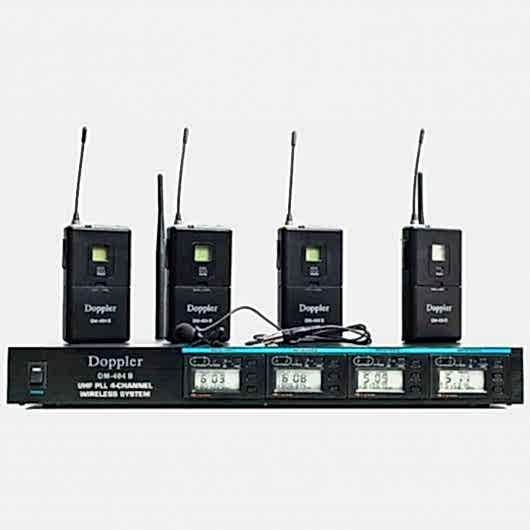 Doppler DM404B Dört Yaka Telsiz Mikrofon