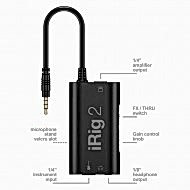 IK Multimedia iRig 2 Elektro ve Bass gitar ses arabirimi (iOS)