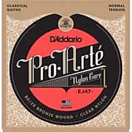 D'Addario EJ47 80/20 Bronze Pro-Arté Nylon, Normal Tension Takım Tel - Klasik Gitar Teli