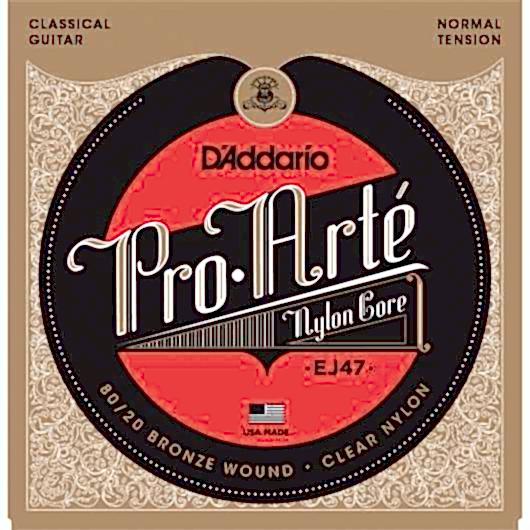 D'Addario EJ47 80/20 Bronze Pro-Arté Nylon, Normal Tension Takım Tel - Klasik Gitar Teli