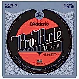 D'Addario EJ45TT Pro-Arté Dynacore, Titanium Trebles, Normal Tension Takım Tel - Klasik Gitar Teli