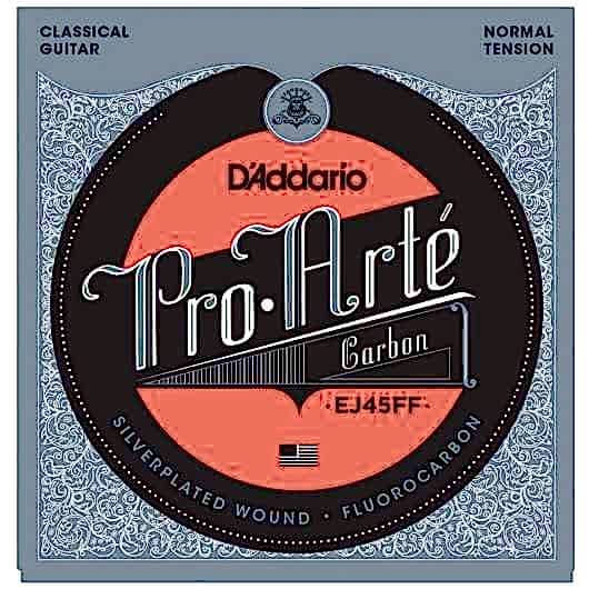 D'Addario EJ45FF Pro-Arté Carbon, Dynacore Basses, Normal Tension Takım Tel - Klasik Gitar Teli