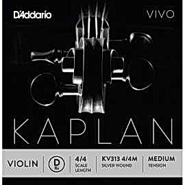 D'Addario KV310 4/4M Kaplan Vivo Series Violin String Set KV313 - D (Re) Medium Tek Tel - Keman Teli