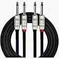 kirlin cable ap-405pr-06/bk - 6 feet - dual 1/4-inch to dual 1/4-inch patch cable 3 metre boyunda