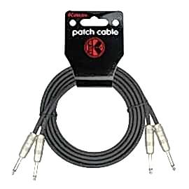 kirlin cable ap-405pr-06/bk - 6 feet - dual 1/4-inch to dual 1/4-inch patch cable
