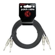 kirlin cable ap-405pr-06/bk - 6 feet - dual 1/4-inch to dual 1/4-inch patch cable