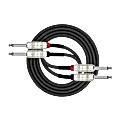 Kirlin cable AP-405pr-bk - dual 1/4-inch to dual 1/4-inch patch cable 1 metre