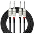Kirlin cable AP-405pr-bk - dual 1/4-inch to dual 1/4-inch patch cable 1 metre