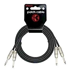 Kirlin cable AP-405pr-bk - dual 1/4-inch to dual 1/4-inch patch cable 1 metre