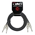 Kirlin cable AP-405pr-bk - dual 1/4-inch to dual 1/4-inch patch cable 1 metre