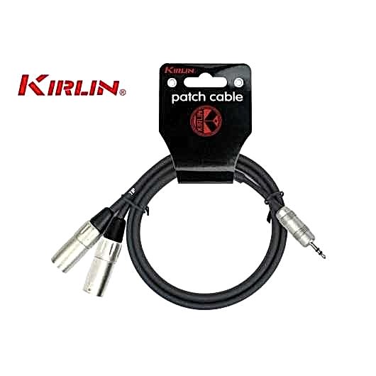 Kırlın Y-370PR/BK 3 Metre 2 x XLR Erkek- 1/8 Stereo Mini TRs Stereo Y-Patch Kablo