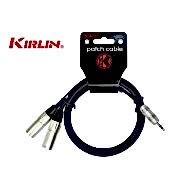 Kırlın Y-370PR/BK 3 Metre 2 x XLR Erkek- 1/8 Stereo Mini TRs Stereo Y-Patch Kablo