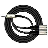 Kırlın Y-370PR/BK 3 Metre 2 x XLR Erkek- 1/8 Stereo Mini TRs Stereo Y-Patch Kablo