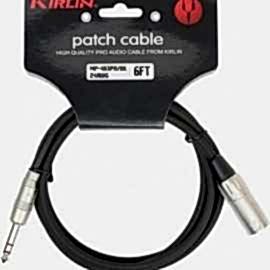 Kirlin MP-483PR-6M-BK 6 Metre XLR-TRS Stereo Kablo (SESKARTINDAN HOPARLÖRE BALANS KABLO)