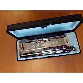 Cremonia DH1248 Pompalı Chromatic Harmonica (swan) 12 Delikli