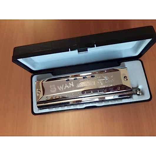 Cremonia DH1248 Pompalı Chromatic Harmonica (swan) 12 Delikli