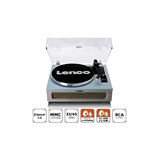 Lenco LS-440BUBG Kumaş Kaplı Bluetoothlu USB Bağlantılı Plak Çalar