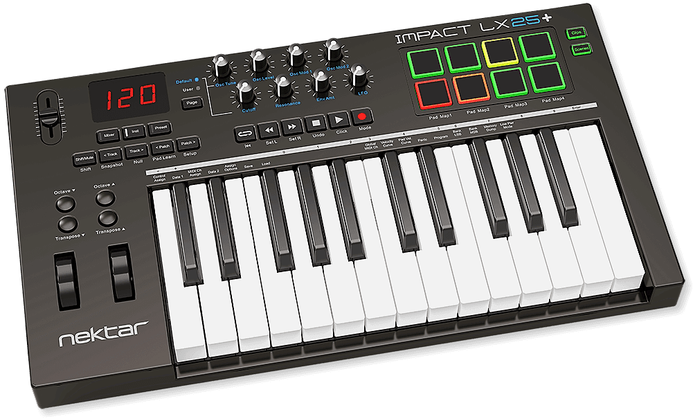 Nektar Impact LX 25 Plus USB Midi Controller Keyboard